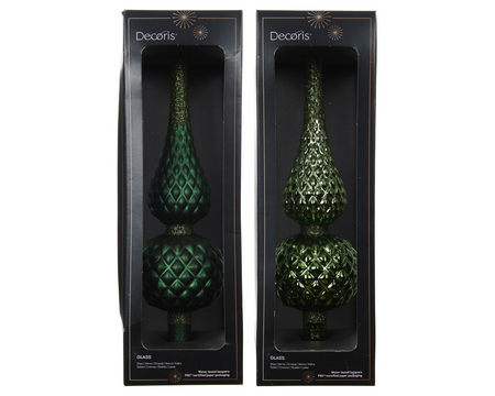 Piek glas d8.70h30.5cm dennengroen