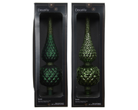 Piek glas d8.70h30.5cm dennengroen