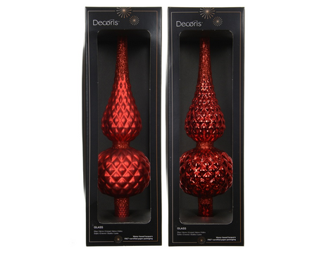 Piek glas d8.70h30.5cm kerstrood