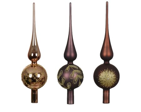 Piek glas d8h31cm bruin a3