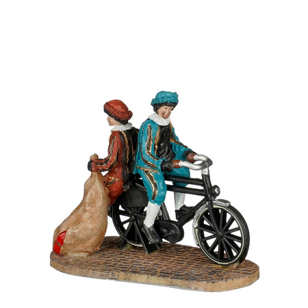 Pieten op fiets l10b5h8cm