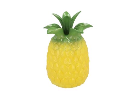 PINEAPPLE TROPICAL YELLOW VASE18X18X28CM