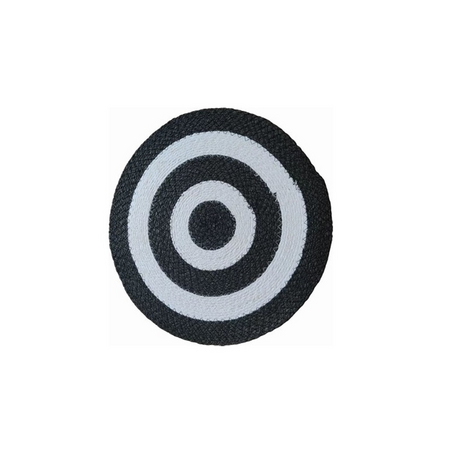 Placemat d38cm zeegras wit/zwart