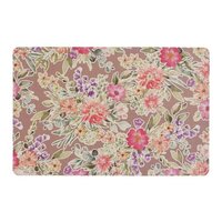 Placemat flowers 43.5x28.5cm taupe