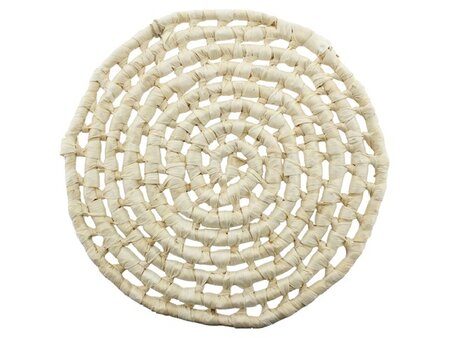 Placemat mais husk d40cm wit