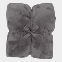 Plaid silke 200x150cn donkergrijs