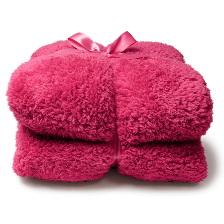 Plaid teddy 200x150cm fuchsia