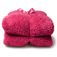 Plaid teddy 200x150cm fuchsia