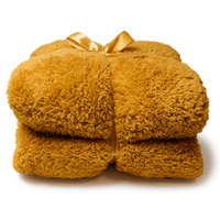 Plaid teddy 200x150cm glowy yellow