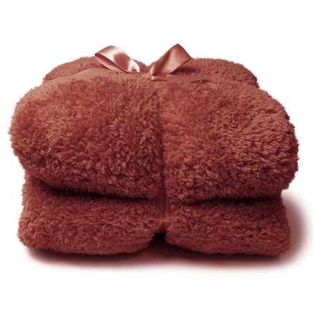 Plaid teddy 200x150cm marsala