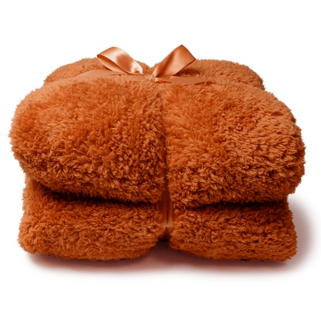 Plaid teddy 200x150cm orange flame