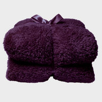 Plaid teddy l200b150cm d.paars