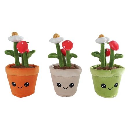 Plant pluche aardbei h23cm a3