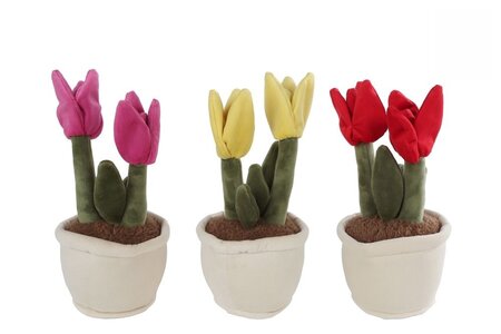 Plant pluche tulp l h27cm a3