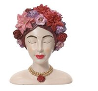 Planter poly. hoofd l16b12h20cm rd