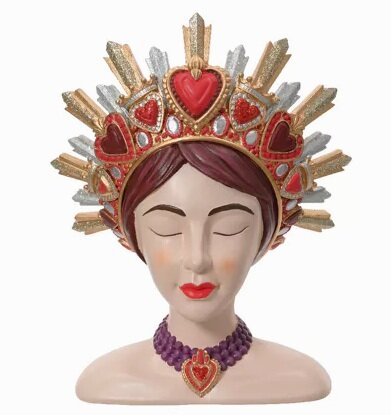 Planter poly. hoofd l17b11h23 rd/gd