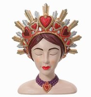 Planter poly. hoofd l17b11h23 rd/gd