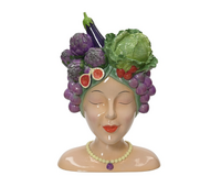 Planter polyresin l14b12h21cm multi