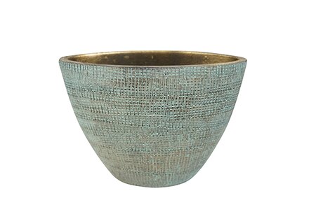 Planter ryan l33b16h25cm shiny blue - Ter Steege