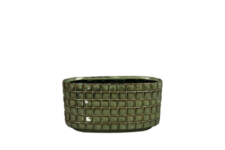 Planter stian l26b13h13 moss green