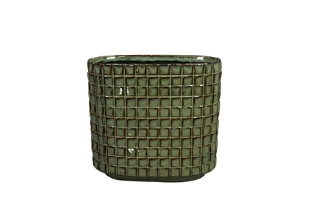 Planter stian l26b13h24 moss green