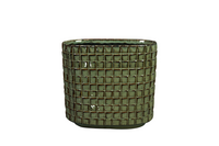 Planter stian l26b13h24 moss green