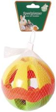 Plastic knaagdier bal+2 bel 12.5 cm