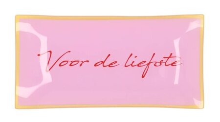 PLATE RECTANGLE VOOR DE LIEFDE 20X10X2CM