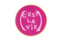 PLATE ROUND CÉST LA VIE 18X18X2CM