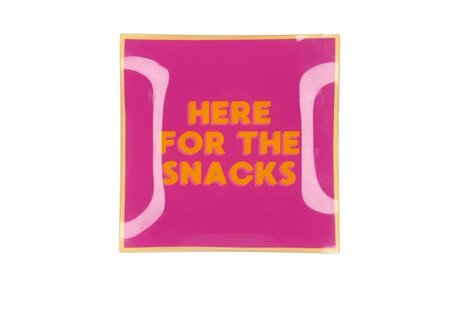 PLATE SQUARE HERE FOR THE SNACKS 18X18X2CM