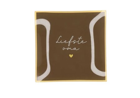 PLATE SQUARE LIEFSTE OMA 18X18X2CM