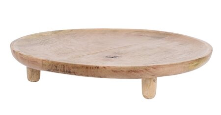 PLATEAU ROND 37CM MANGO HOUT