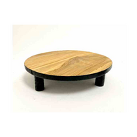 Plateau teak d30h8cm