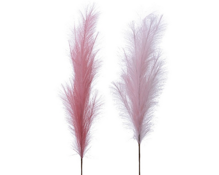 Pluimsteel nylon h130cm assorti per stuk (Zijde-tak)