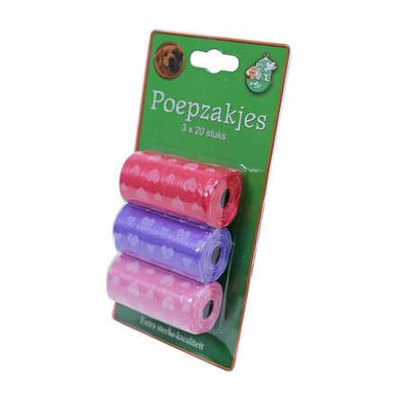Poepzakjes hartjes pak 3 rol a 20