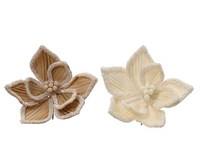 Poinsettiaclip kunstbont d28h13cm a2