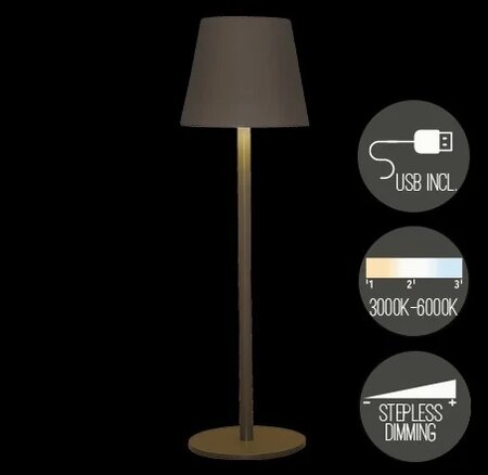 Portable lamp 27.5x9cm mat zand