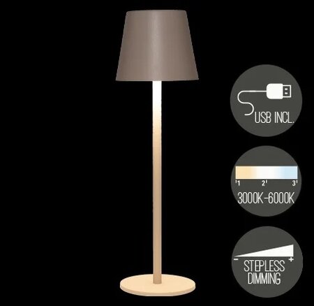 Portable lamp 36.5x11cm mat zand