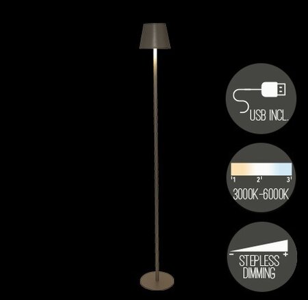 Portable lamp hoog 1.2m mat olijf