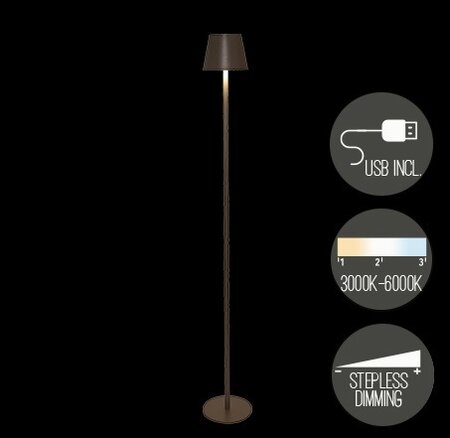 Portable lamp hoog 1.2m mat taupe
