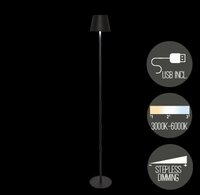 Portable lamp hoog 1.2m mat zwart