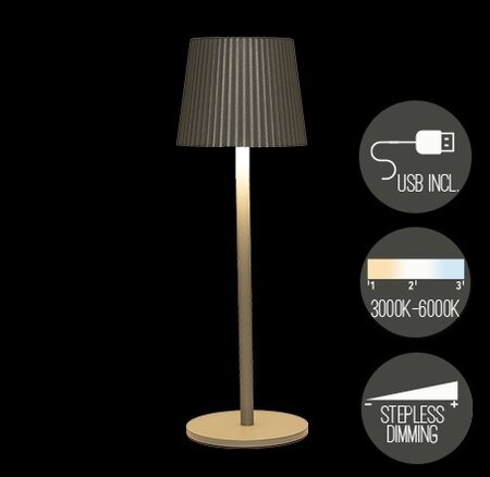 Portable lamp ribbel  27.5x9cm olf