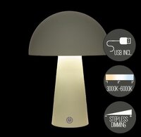 Portable lamp rond 21x15cm olijf