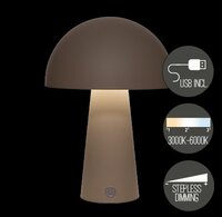 Portable lamp rond 21x15cm taupe