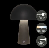 Portable lamp rond 21x15cm zwart