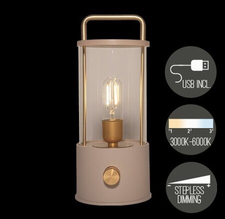 Portable lantaarn 25x11cm zand