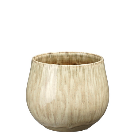 Pot amalia d19h15.5cm beige