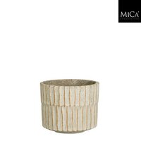 Pot apiro d15.50h12.50cm off white