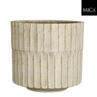 Pot apiro d27.50h25.50cm off white