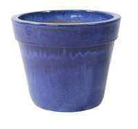 Pot basis glazed d18h16cm blauw